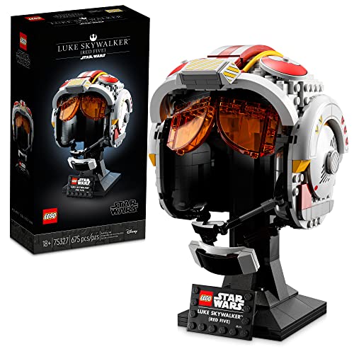 LEGO Star Wars Luke Skywalker (Red Five) Helmet 75327 Fun, Creative Building Kit for Adults; Collectible, Brick-Built Star Wars Memorabilia for Display (675 Pieces)
