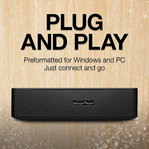 Seagate Portable 5TB External Hard Drive HDD – USB 3.0 for PC, Mac, PS4, & Xbox - 1-Year Rescue Service (STGX5000400), Black