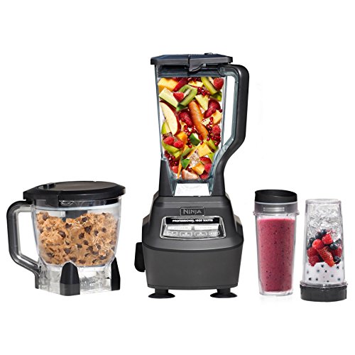 Ninja BL770 Mega Sistema De Cocina, 1500 W, 4 funciones para batidos, procesamiento, masa, bebidas y más, con jarra licuadora de 72 onzas, tazón de procesador de 64 onzas, (2) tazas para llevar y (2) tapas