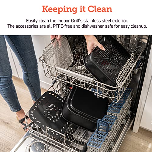 COSORI Indoor Grill & Smart XL Air Fryer Combo Aeroblaze, 8-in-1, 6QT, Grill, Broil, Roast, Bake, Crisp, Dehydrate, Preheat & Shake Remind & Keep Warm, Works with Alexa & Google Assistant, Black