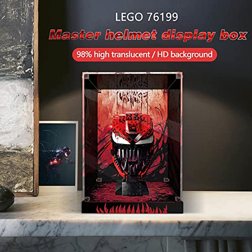 LMTIC Acrylic Display Case for Lego Spider-Man Carnage Building Kit 76199 Display Cases for Lego 76199 Collectibles Display Box Storage,Gifts for Lego Lover,Dust-Free,Clear (Only Display Box)