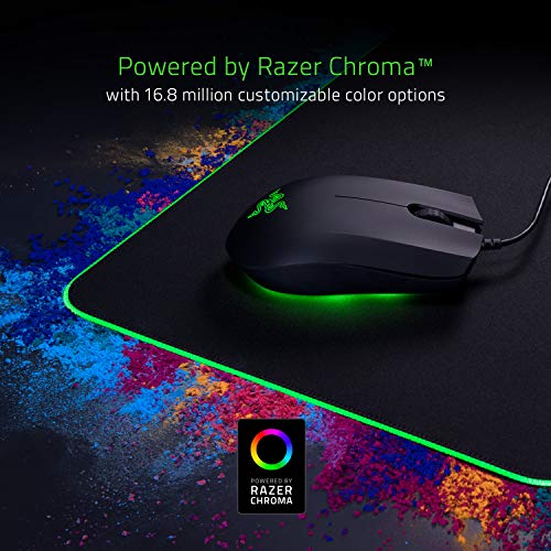 Razer Goliathus Extended Chroma Gaming Mousepad: Customizable Chroma RGB Lighting - Soft, Cloth Material - Balanced Control & Speed - Non-Slip Rubber Base - Classic Black