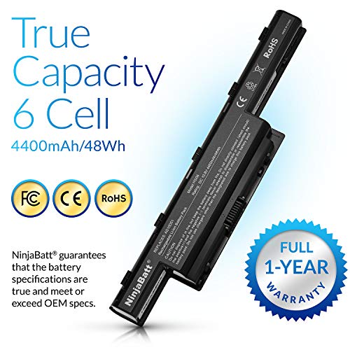 NinjaBatt Battery for Acer AS10D31 AS10D81 AS10D51 AS10D41 AS10D61 AS10D73 AS10D75 5750 AS10D71 5742 AS10D56 E1-531 5250 E1-571 5733 7741 5733 5735 5755 - High Performance [6 Cells/48WH]