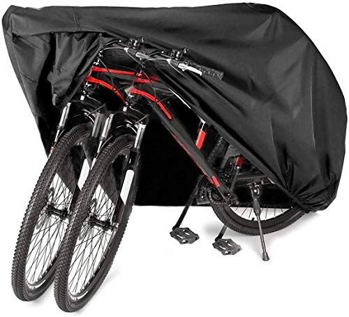 PUBAMALL Funda de Bicicleta - Resistente al Agua y Anti-UV - Cubiertas de Almacenamiento para Bicicletas de montaña y Carretera (Negro)