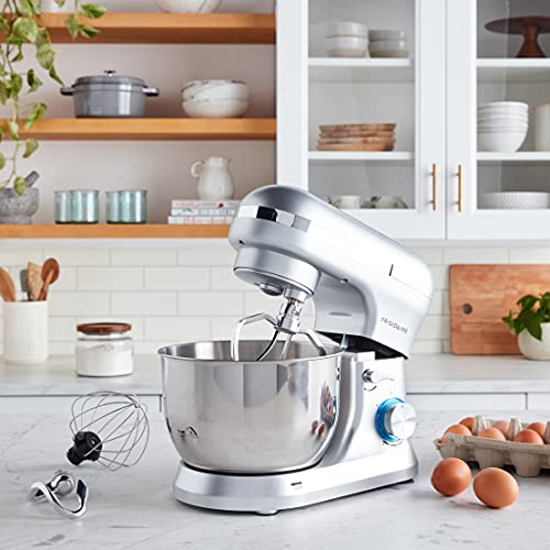 FRIGIDAIRE - Batidora de pedestal de acero inoxidable ESTM020-Plateado 4.5L Retro