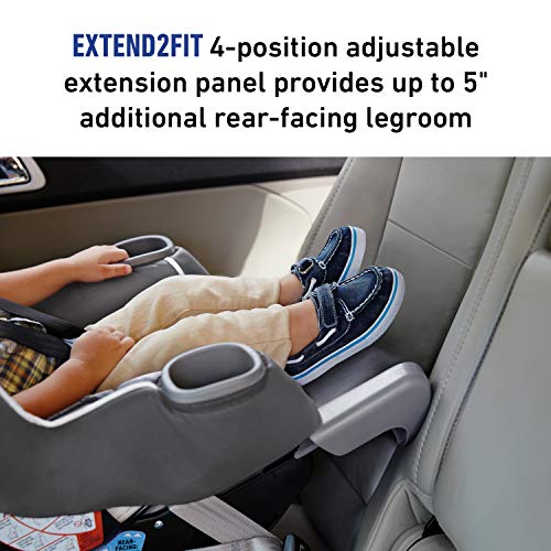 Graco Extend2Fit Convertible Car Seat | Ride Rear Facing Longer with Extend2Fit, Redmond, Amazon Exclusive