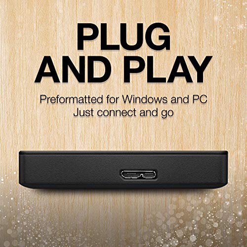 Seagate Portable 2TB External Hard Drive Portable HDD – USB 3.0 for PC, Mac, PlayStation, & Xbox - 1-Year Rescue Service (STGX2000400)