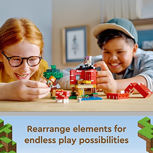 LEGO Minecraft The Mushroom House 21179 Building Kit; Toy House Playset; Great Gift for Kids and Players Aged 8+ (272 Pieces)