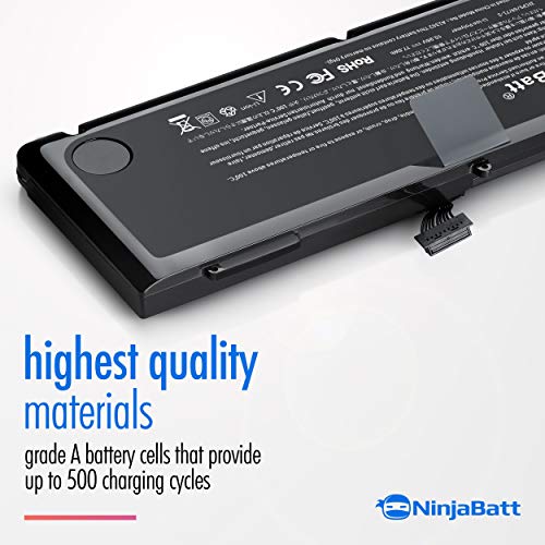 NinjaBatt Battery A1286 A1382 for Apple MacBook Pro 15" [ONLY for Early/Late 2011 2012] - Long Lasting [10.95V/77.5Wh]