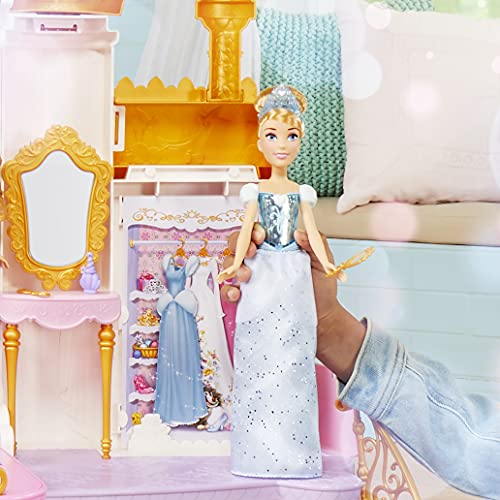 Disney Princess Ultimate Celebration Castle, 4 Feet Tall Doll House with Furniture and Accessories, Musical Fireworks Light Show, Toy for Girls 3 and Up