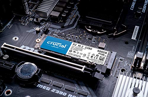 SSD Disco Sólido Crucial P2 500GB 3D NAND NVMe PCIe M.2 SSD hasta 2400MB/s - CT500P2SSD8