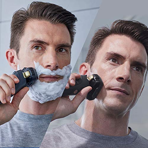 Panasonic Electric Razor for Men, Electric Shaver, ARC5 with Premium Automatic Cleaning and Charging Station, Wet Dry Shaver Men, Cordless Razor, with Pop-Up Trimmer ES-LV97-K, Black