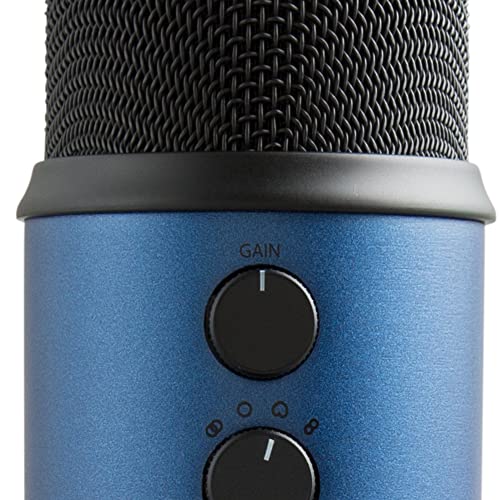 Blue Yeti USB Mic for Recording and Streaming on PC and Mac, Blue VO!CE Effects, 4 Pickup Patterns, Headphone Output and Volume Control, Adjustable Stand, Plug and Play – Midnight Blue