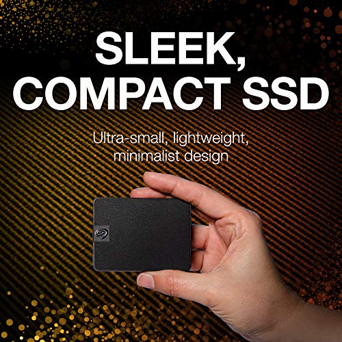 Seagate Expansion SSD 1TB Solid State Drive – USB 3.0 for PC, Laptop and Mac, 3-Year Rescue Service (STJD1000400) , Black