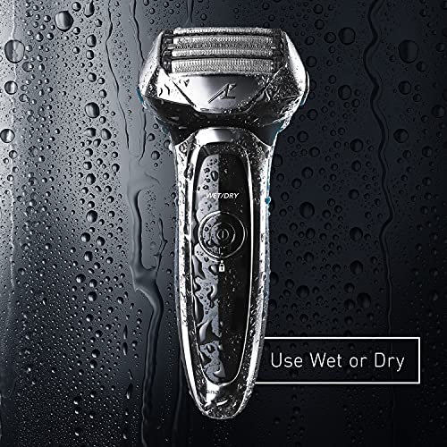 Panasonic Arc5 Electric Razor for Men, 5 Blades Shaver and Trimmer - Sensor Technology, Automatic Clean and Charge Station, Wet Dry, Silver