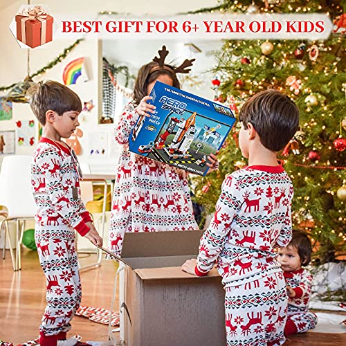 Space Exploration Shuttle Toys for 6 7 8 9 10 11 12 Year Old Boys Kids 12-in-1 STEM Aerospace Building Kit Toy with Heavy Transport Rocket and Launcher Best Gifts for 6-12 Year Old Kids (566 Pieces)